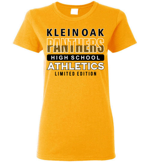 Klein Oak Panthers - Design 90 - Ladies Gold T-shirt