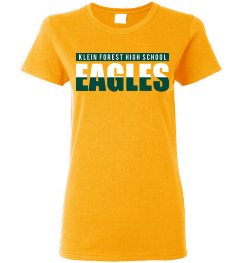 Klein Forest High School Golden Eagles Ladies Gold T-shirt 25