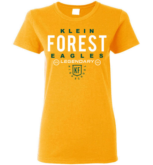 Klein Forest Golden Eagles Gold Ladies T-shirt - Design 03