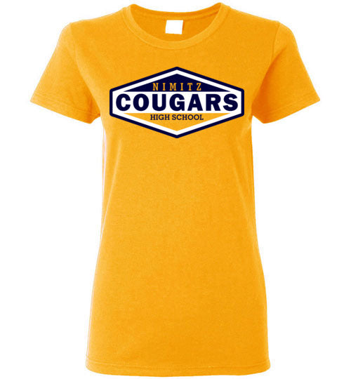 Nimitz High School Cougars Women's Gold T-shirt 09