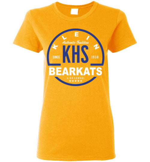 Klein Bearkats - Design 04 - Ladies Gold T-shirt