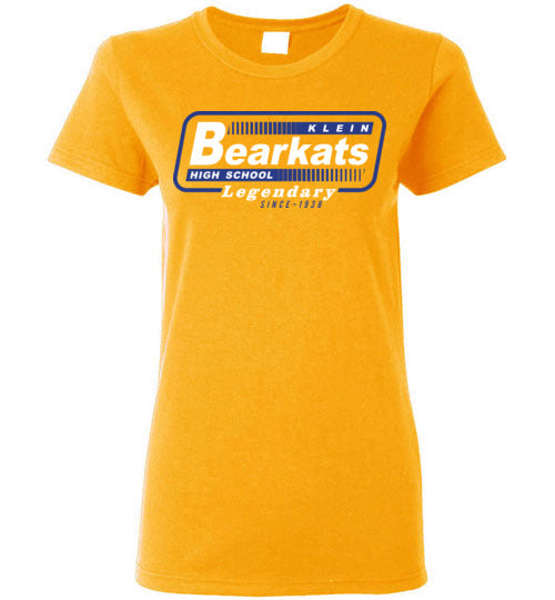 Klein Bearkats - Design 10 - Ladies Gold T-shirt