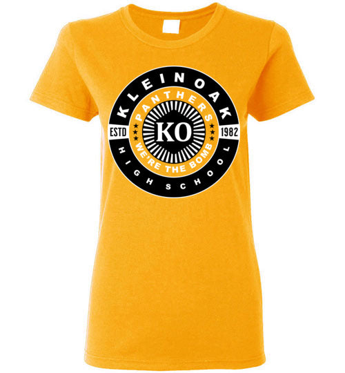 Klein Oak Panthers - Design 30 - Ladies Gold T-shirt