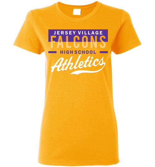 Jersey Village High School Falcons Women's Gold T-shirt 48