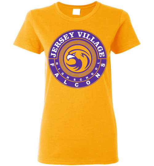 Jersey Village High School Falcons Women's Gold T-shirt 02