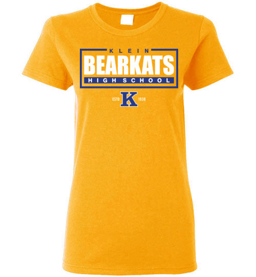 Klein High School Bearkats Ladies Gold T-shirt 49