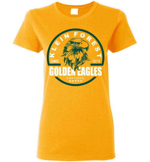 Klein Forest Golden Eagles Gold Ladies T-shirt - Design 04