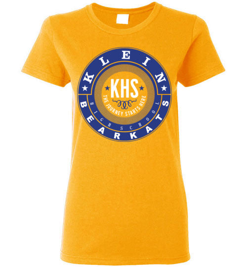 Klein Bearkats - Design 02 - Ladies Gold T-shirt