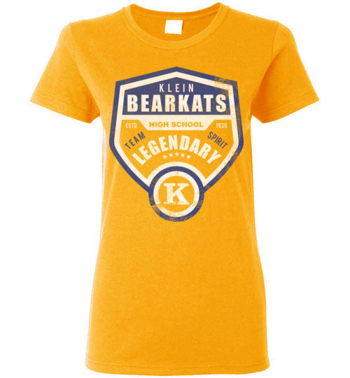 Klein High School Bearkats Ladies Gold T-shirt 14