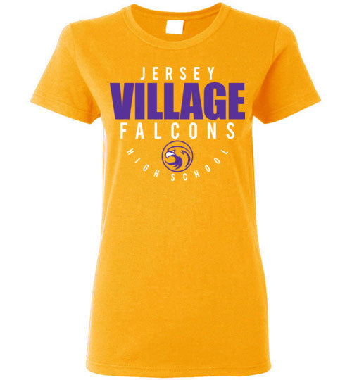 Jersey Village High School Falcons Women's Gold T-shirt 12