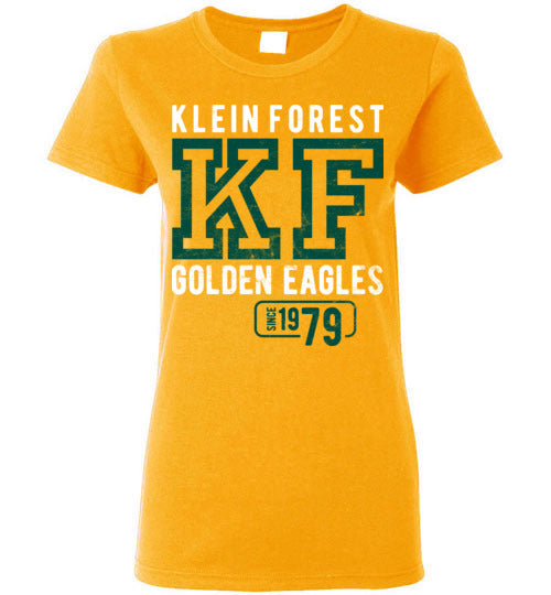 Klein Forest Golden Eagles Gold Ladies T-shirt - Design 08