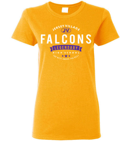 Jersey Village High School Falcons Women's Gold T-shirt 44