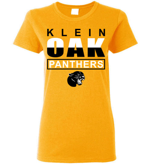 Klein Oak High School Panthers Ladies Gold T-shirt 29