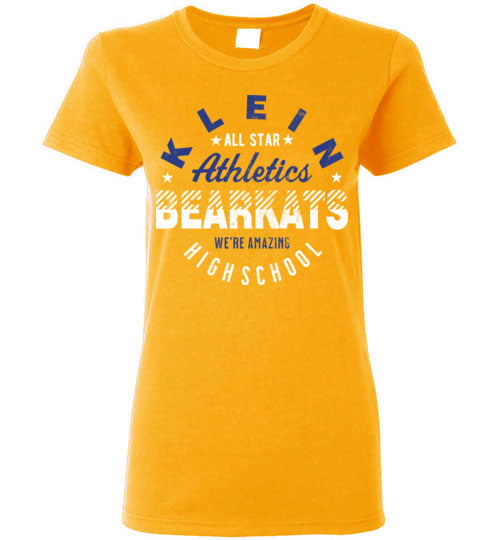 Klein High School Bearkats Ladies Gold T-shirt 18