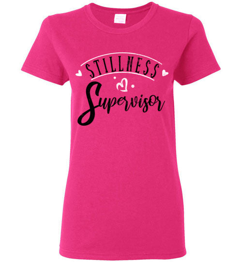 Heliconia Ladies Teacher T-shirt - Design 36 - Stillness Supervisor