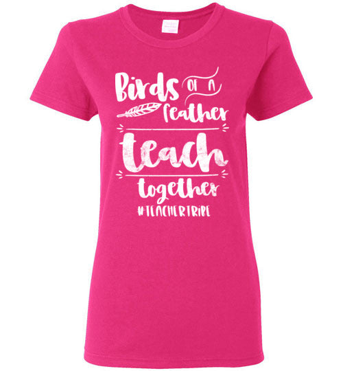 Heliconia Ladies T-shirt - Teacher Design 03 - Birds Of A feather