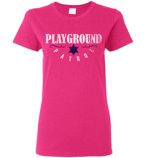 Heliconia Ladies Teacher T-shirt - Design 40 - Playground Patrol