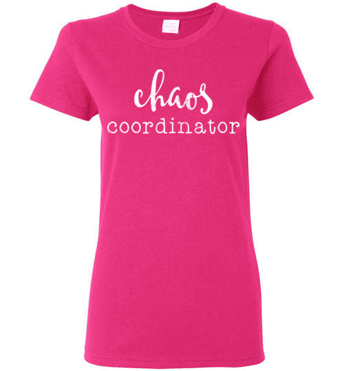 Heliconia Ladies Teacher T-shirt - Design 07 - Chaos Coordinator