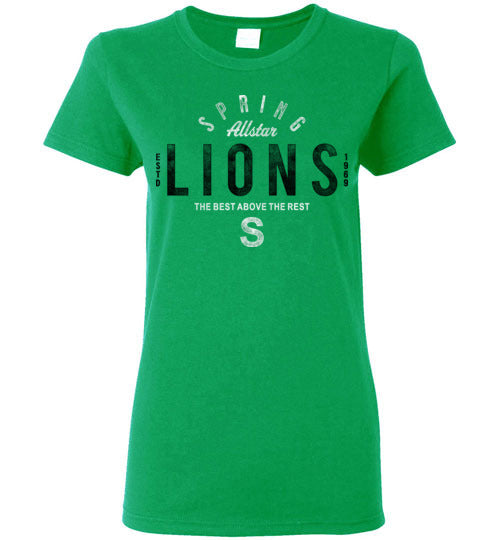 Spring High School Lions Women's Green T-shirt 40