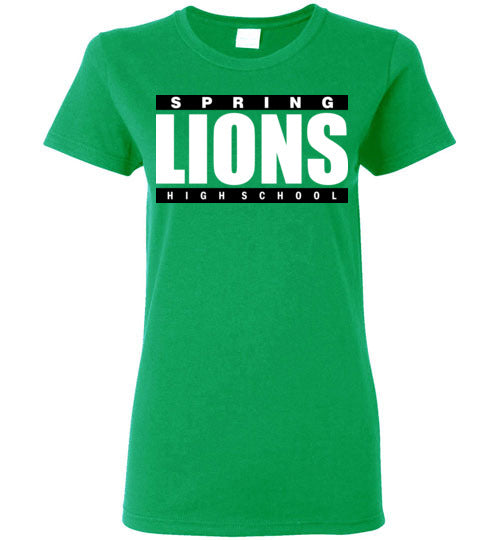 Spring High School Lions Women's Green T-shirt 98