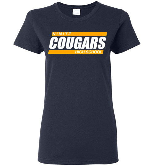 Nimitz High School Cougars Women's Navy T-shirt 72