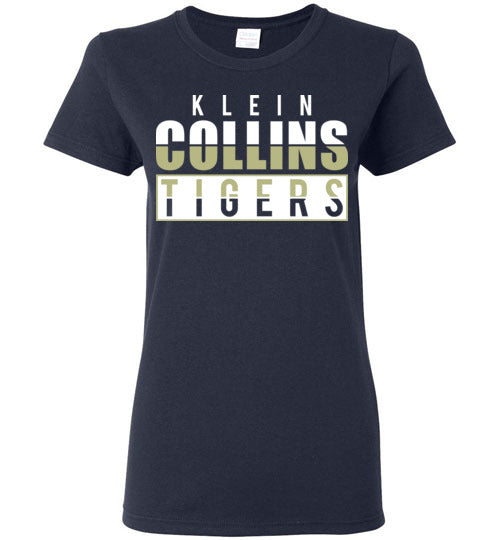 Klein Collins High School Tigers Ladies Navy T-shirt 31