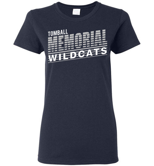 Tomball Memorial High School Wildcats Women's Navy T-shirt 32