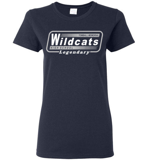 Tomball Memorial High School Wildcats Women's Navy T-shirt 10