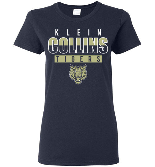 Klein Collins High School Tigers Ladies Navy T-shirt 23