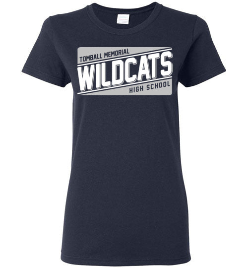 Tomball Memorial High School Wildcats Women's Navy T-shirt 84