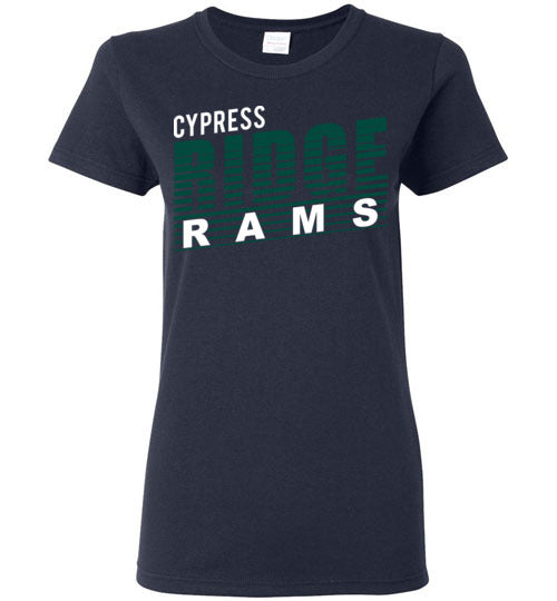 Cypress Ridge High School Rams Women's Navy T-shirt 32