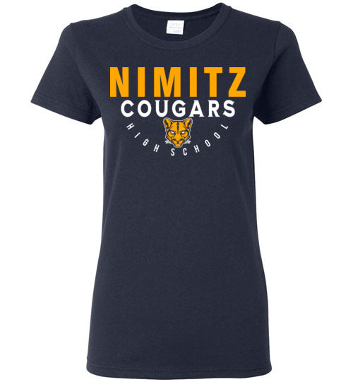 Nimitz High School Cougars Women's Navy T-shirt 12