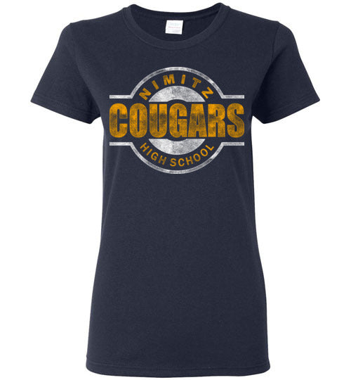 Nimitz High School Cougars Women's Navy T-shirt 11