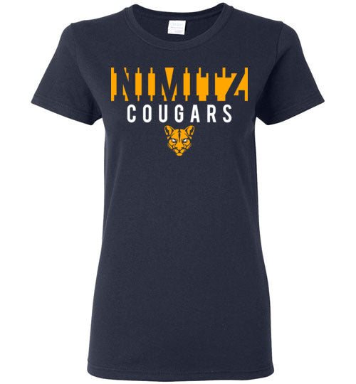 Nimitz High School Cougars Women's Navy T-shirt 06