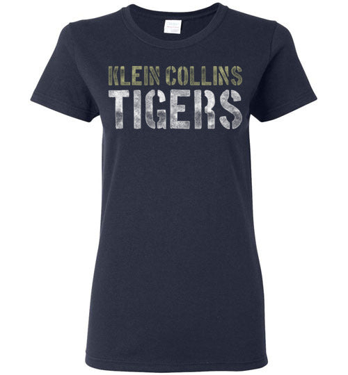 Klein Collins High School Tigers Ladies Navy T-shirt 17