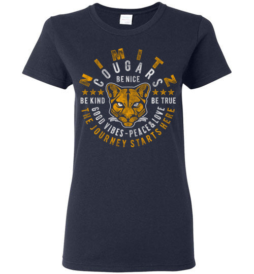 Nimitz High School Cougars Women's Navy T-shirt 16