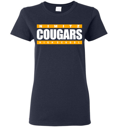 Nimitz High School Cougars Women's Navy T-shirt 98