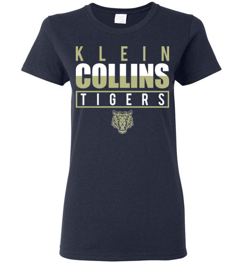 Klein Collins High School Tigers Ladies Navy T-shirt 29