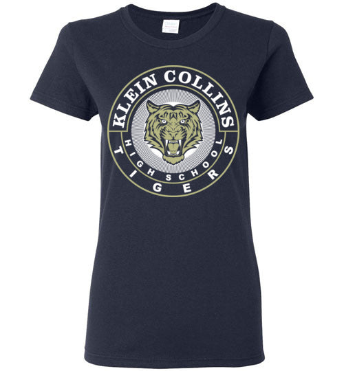 Klein Collins High School Tigers Ladies Navy T-shirt 02