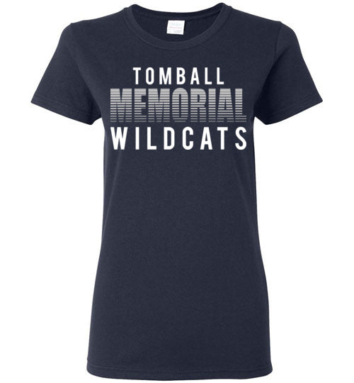 Tomball Memorial High School Wildcats Women's Navy T-shirt 24
