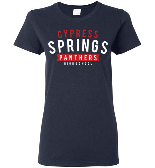 Cypress Springs High School Panthers Women's Navy T-shirt 21