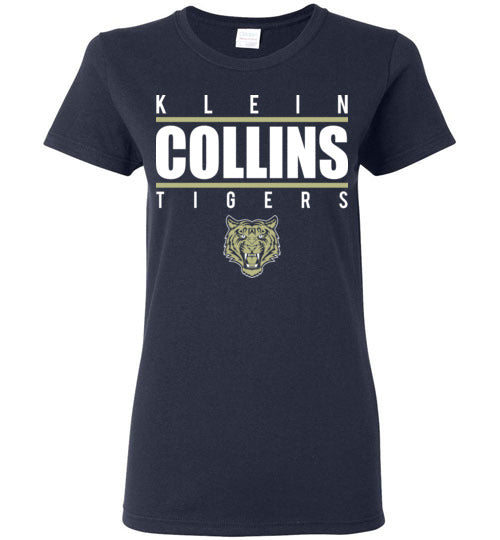 Klein Collins High School Tigers Ladies Navy T-shirt 07