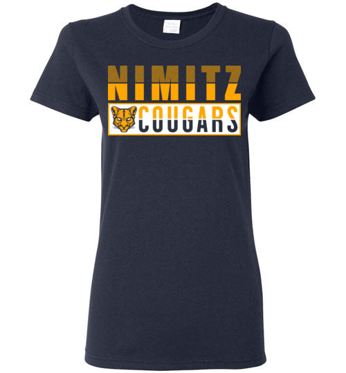 Nimitz High School Cougars Women's Navy T-shirt 31