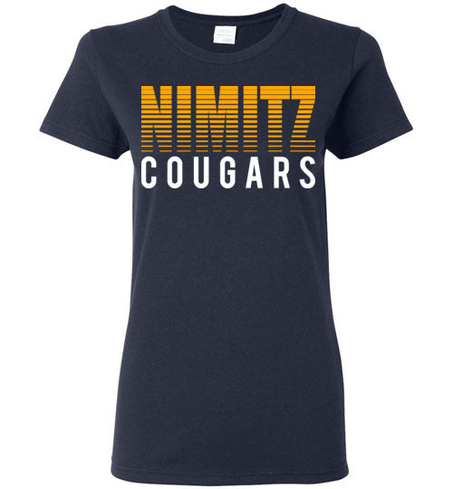Nimitz High School Cougars Women's Navy T-shirt 24