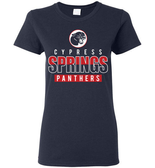 Cypress Springs High School Panthers Women's Navy T-shirt 23