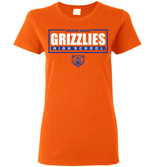 Grand Oaks High School Grizzlies Women's Orange T-shirt 49