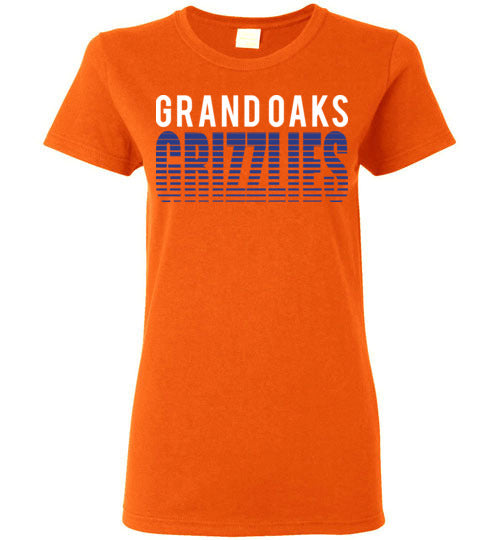 Grand Oaks High School Grizzlies Women's Orange T-shirt 24