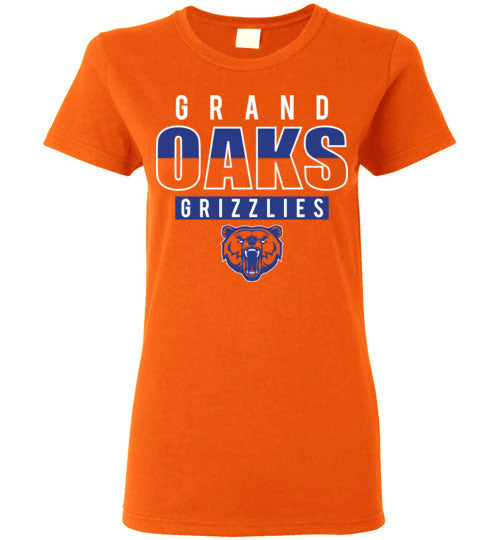 Grand Oaks High School Grizzlies Women's Orange T-shirt 23