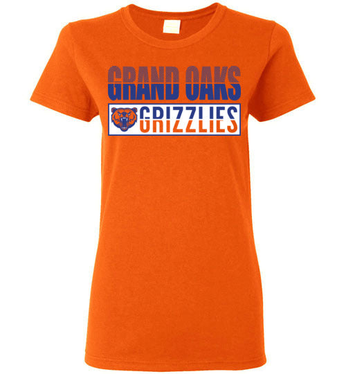 Grand Oaks High School Grizzlies Women's Orange T-shirt 31