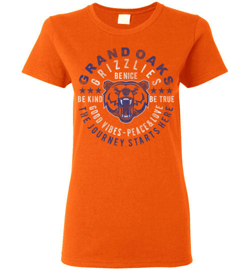 Grand Oaks High School Grizzlies Women's Orange T-shirt 16